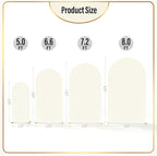 LEBENGURU Upgraded 6FT Wedding Arch Cover, Beige Spandex Fitted Arch Backdrop Cover, Round Top Chiara Stand Covers for Birthday Party Baby Shower Banquet Balloon Décor