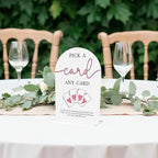 Wedding Playing Cards Guest Book Sign Acrylic Arch Wedding Bridal Shower Baby Shower Welcome Table Signs for Ceremony and Reception Decor 7 x 5 Inches