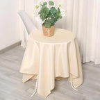 Efavormart 54x54 Beige Wholesale Linens Seamless Polyester Square Linen Tablecloth for Wedding Banquet Party Restaurant