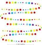 46Ft Rainbow Garland Colorful Circle Dots Hanging Paper Streamer Backdrop Multi Color Polka Dot Banner for Birthday Bachelorette Engagement Wedding Bridal Baby Shower Fiesta Party Decorations Supplies