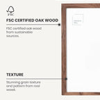 Opposite Wall - 9x12 in - Dark Oak Wood Picture Frame - Lightweight, Versatile & Shatterproof - Wall Hanging Poster or Photo Frame - Wall Decor for Office, Gallery & Home