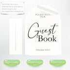 White Arch Acrylic Wedding Sign- 8"x10" Guest Book Sign and Base,1/8" Thick | Modern Calligraphy Arched Acrylic Table Sign for Wedding & Event Party