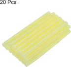 uxcell 20pcs Hot Glue Sticks for Glue Gun 7mm/0.28-inch x 4-inch Mini Hot Melt Adhesive Glue Stick Glitter Yellow