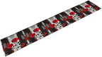 Abstract Art Rose Table Runner, Red Roses Floral Butterfly Black Red Grey Ink Background Pattern Kitchen Dinning Table Runner for Indoor Outdoor Home Wedding Party Holiday, 13x120 Inch