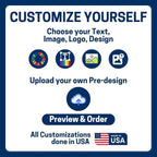 Custom Garden Flag with Pole Stand By DC – Personalized Garden Flags for Outside, Decorative Seasonal Garden Flag Holder Set, Double Sided Small Yard Flag Stake with Stand – 12”x18” | Made in USA
