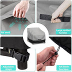 Patio Swivel Chair Cover Waterproof 2 Pack, 600D Heavy Duty Outdoor Furniture Covers for Universal Lawn/Deck/Garden/Backyard Fits up 36" W*37" D*36" H, Gray/Black