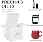 COTOPHER Small Gift Boxes 60 Pack 4x4x4 inches White Gift Boxes with Lids for Gifts, Crafting, Wedding Party Favor, Cupcake Boxes, Candy, Bridesmaids Proposal Box with Ribbons and Stickers (White, 60)