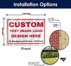 Custom Signs Outdoor Metal - 12 x 8 Personalized Aluminum Sign for Office, Home, Business, Decor, Customiz Customized Rust-Proof Sign (Red Text Box)