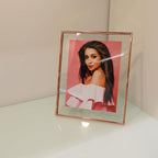 Heart Frame, 8"x10", Rose Gold Floating Frame with Romantic Heart Stand, For Picture 7x9, 6x8, 5x7, Classy For Wedding, Anniversary, Birthday