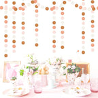 Pink-Brown Peach Party-Decorations Streamers Garland - 52ft Boho Fall Groovy Hanging Paper Banner,Baby Bridal Shower Wedding Autumn Neutral Birthday Room Home Thanksgiving Day Halloween Decor Hugfond