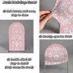 Arch Backdrop Cover Pink Mexican Fiesta Party Decorations Arch Stand Spandex Cover Girls Bloom Birthday Parties Wedding Baptism Baby Shower Decors (3.3x6.5ft Cover,G3767)