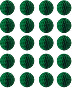 20pcs Honeycomb Decoration Paper Flower Balls Tissue Paper Pom Poms for Birthday Wedding Home Decor (6inch, Dark Green)