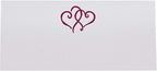 Linked Hearts Place Cards, Burgundy (Choose Color), Set of 60, Pre-cut and Scored - Wedding, Party, Dinner, and Special Events - Made in the USA