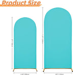 Wedding Arch Covers Arch Backdrop Cover Arch Stand Covers 7.2FT 6FT Set of 2 Arch Cover Spandex Fabric Stretchy Backdrop for Wedding Birthday Party Decoration Baby Shower (Sky Blue)
