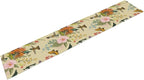 Brown Bird Floral Table Runner Spring Flower Kitchen Table Decoration Suitable for Family Dinner Decoration 13x90 Inch