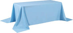Rectangle Tablecloth 90x156 inch Washable Polyester Fabric Table Cloth for Wedding Party Dining Banquet Decoration（90x156, Blue Mist）