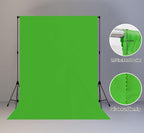 Green Portable Backdrops 5x7ft Solid Color Photo Backdrops Photoshoot, Photography Background Curtain