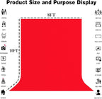 8x10FT Red Screen Backdrop for Photography Red Photo Booth Backdrop for Photography Background Video Recording Parties Curtain