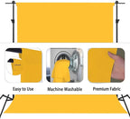 Yellow Photo Backdrop, Photo Booth Portrait Photography Backdrops, Studio Yellow Backdrop for Photoshoot Streaming Video Shooting 10x10ft