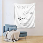 Always You Backdrop - Custom Tapestry with Names & Date, Rustic Sign, Personalized Calligraphy Banner for Ceremony & Reception, Wedding Arch Decorations