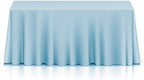 Lann's Linens - 10 Premium 90" x 132" Tablecloths for Wedding/Banquet/Restaurant - Rectangular Polyester Fabric Table Cloths - Baby Blue