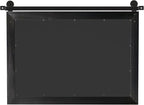 COGOOD Farmhouse Barn Door Mirror - 41" x 26" Rustic Wood Framed Wall Mirror for Bathroom, Living Room, Entryway Wall Decor (Black)