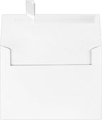 LUXPaper A7 Invitation Envelopes | Peel & Press | 5 1/4" x 7 1/4" | Brilliant White | 80lb. Text | 100% Cotton | 500 Qty