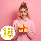 18th Birthday Decorations for Girls and Boys,Happy 18th Birthday Decorations for Men Centerpieces Table,18 Light Up Numbers Sign Led for Party Backdrop Wall Decor for Wedding Anniversary Home