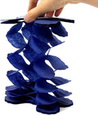 Baby-Royal Navy-Blue Party-Decorations Streamers Garland - 12pcs Boy Birthday Frozen Ocean Shower 4-Leaf Paper Clover Streamer, Bachelorette Bridal Wedding Engagement Banners Decor Ouruola