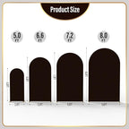 LEBENGURU Upgraded 5FT Wedding Arch Cover, Brown Spandex Fitted Arch Backdrop Cover, Round Top Chiara Stand Covers for Birthday Party Baby Shower Banquet Balloon Décor