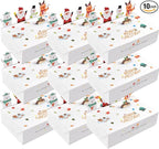 Cartoon Boxes With Lids - 3D Stand Bear Santa Claus Snowman Elk Merry Christmas Candy Boxes Kraft Paper Cookie Boxes for Gift Giving Decorations Party Small Present Box 10pcs