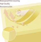 Beige Yellow Paper Gift Bag Small Square Bottom Kraft Carboard Paper Bags With Handles (Beige Yellow, 6 x 6 x 6 in, 10 CT)