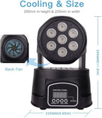 BETOPPER Moving Head RGBW, DJ Lights, Sound Activated/DMX Lighting, Moving Head Lights for Stage, Party, Live, DJ, Bar, Disco Lighting (7x8W 4 Packs)