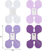 Purple White Lavender Party-Decorations Streamers-Garland - 12pcs Women Girl Birthday Supplies 4-Leaf Clover Paper Banners,Baby Bridal Shower Wedding Engagement Bachelorette Graduation Decor Ouruola