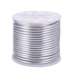 BENECREAT 9 Gauge Jewelry Craft Aluminum Wire 55 Feet Bendable Metal Sculpting Wire for Craft Floral Model Skeleton Making, Plant Gardening, Silver