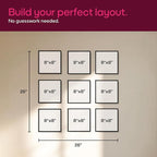Mixtiles Official - Custom Photo Tiles - Personalized Printed Photos - Magnetic Wall Frames - Adhesive Sticker, No Nails - Various Sizes and Frames - 8x8-9Tile - Frameless