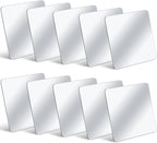 Dandat 10 Pcs Small Mirrors for Kids 6 x 6 Inch Square Shatter Proof Reflector Toddler Glass Plastic Reflector for Classroom DIY Craft Preschool Facial Expression (Classic Colors)