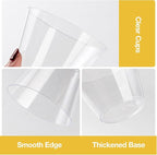 Goodluck 50PCS 9oz Clear Plastic Cups for Party, Disposable Clear Plastic Cups, Cocktail Glasses for Wedding Thanksgiving, Christmas, and Parties