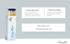 Customizable Baby Shower Matchboxes – Set of 10 – Cute Baby Design – Colorful Matchsticks – Perfect for Baby Shower Favors (2" Matchsticks, Baby #3)