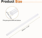 HARFINGTON 10pcs Hot Glue Sticks 0.43" Dia x 11.02" Long EVA Mini Hot Melt Adhesive Glue Stick for Hot Melt Gun Wood Plastic Glass Flowers Fabrics Foam, Clear