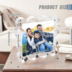 3 Pack 4x4 Inch Magnetic Acrylic Picture Frame,10+10mm Thick Block,Double Sided Clear scalloped frames for Desktop Display | Trendy Home Gift ((3 Pack), 4X4)