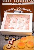 Bakepacker Auto-pop up 12 Cupcake Containers 6-Packs White Cupcakes Carrier, 12 Cupcake Boxes with Window 13"x10"x3.5"