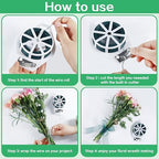 Floral Wire, 110 Yards Flexible Craft Wire for Wreath 22 Gauge Green Florist Supplies with Built-in Cutter for Christmas Tree, Garland and Flower Arrangements, Plant Support