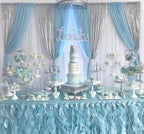 Silver Sequin Backdrop 2 Panels 2FTx8FT Christmas Party Backdrop Curtains Glitter Photo Background for Wedding Baby Shower Stage Decorations