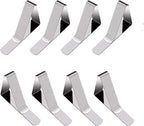 Tripole Tablecloth Clips 8 Pack Stainless Steel Table Cover Clamps Skirt Clips Home Kitchen Restaurant Use