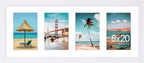 Vittanly 8x20 Collage Picture Frame, Displays 4Pcs 4x6 Pictures with Mat, Picture Frames Collage Wall Decor for Horizontal or Vertical Display, White, 1 Pack