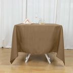 Efavormart 70" Square Linens Taupe Wholesale Linens Polyester Square Linen Tablecloth for Wedding Banquet Party Restaurant