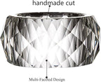 Crystal Napkin Ring Holders - 2 Inch Set of 12, Table Party Wedding Set Christmas Decorations for Dinner