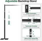 FUDESY Pipe and Drape Backdrop Stand Kit, 10x10ft Heavy Duty Backdrop Stand Adjustable Background Frame with Metal Base for Photography Wedding Parties Events Decoration, Black