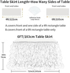 Luxury Organza Mesh Table Skirt Draping Floating Romance - Perfect for Bridal Showers, Birthday Weddings - Clear Flowing Decoration for a Wonderful Main Cake Table (Champagne-6ft, 72" L×30" H)